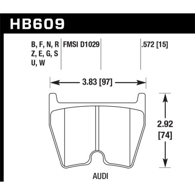HAWK HB609B.572 Тормозные колодки compound HPS 5.0 I Street 5.0 передние для AUDI RS3 I RS4 I RSQ3 I R8 I TT HAWK HB609B.572 Тормозные колодки compound HPS 5.0 I Street 5.0 передние для AUDI RS3 I RS4 I RSQ3 I R8 I TT