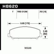 HAWK HB620Y.703 Колодки LTS передние для NISSAN Armada I Titan, INFINITI QX56 I QX80