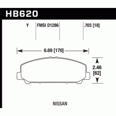 HAWK HB620Y.703 Колодки LTS передние для NISSAN Armada I Titan, INFINITI QX56 I QX80 HAWK HB620Y.703 Колодки LTS передние для NISSAN Armada I Titan, INFINITI QX56 I QX80