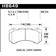 HAWK HB649N.605 Колодки compound HP Plus передние для NISSAN GT-R R35, JEEP Grand Cherokee I SRT8