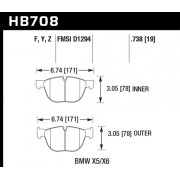 HAWK HB708F.738 Колодки compound HPS передние для BMW X4 I X5 I X6