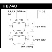 HAWK HB748F.723 Колодки compound HPS передние для BMW 1 серии F20 I 3 серии F30 I F31 I F80 I 4 серии F32 I F82