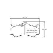 PAGID RACING 2707-RSC1 Колодки передние для PORSCHE 911 I 996 I 997 GT2 I GT3 I Boxster I Cayman I 987 I Ceramic brakes