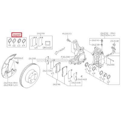 SUBARU 26297FE010 Ремкомплект передних суппортов STI BREMBO (Gold I Black I Cуппорт для стороны слева и стороны справа) 4POT SUBARU 26297FE010 Ремкомплект передних суппортов STI BREMBO (Gold I Black I Cуппорт для стороны слева и стороны справа) 4POT