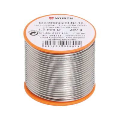 WURTH 0987109 Припой для пайки электронных компонентов № 10 I NR10-SN60/PB40-250Г-D1,5 WURTH 0987109 Припой для пайки электронных компонентов № 10 I NR10-SN60/PB40-250Г-D1,5