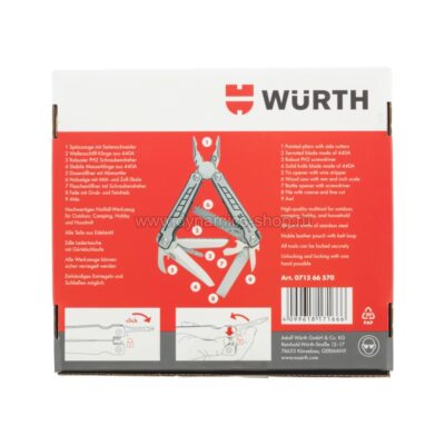 WURTH 071566 570 Мультитул I Инструмент многофункциональный MULTIWZG-SET-2TLG WURTH 071566 570 Мультитул I Инструмент многофункциональный MULTIWZG-SET-2TLG