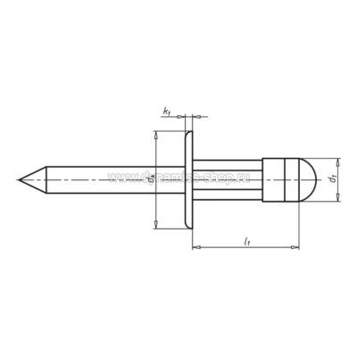 WURTH 091594817 Вытяжная заклепка алюминиевая с увеличенным цилиндрическим бортиком черная ZEBRA WURTH 091594817 Вытяжная заклепка алюминиевая с увеличенным цилиндрическим бортиком черная ZEBRA