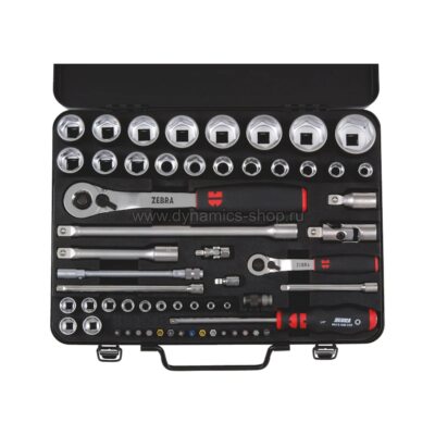 WURTH 096509059 Комплект торцевых головок 1/4+1/2 дюйма, в футляре I 59 предметов I ZEBRA WURTH 096509059 Комплект торцевых головок 1/4+1/2 дюйма, в футляре I 59 предметов I ZEBRA