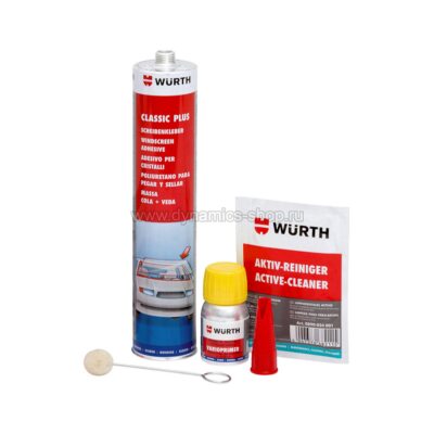 WURTH 0890023700 Клей для стекол Classic Plus, полный набор, туба 310мл WURTH 0890023700 Клей для стекол Classic Plus, полный набор, туба 310мл